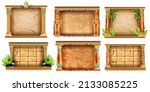 egypt game frame vector set ... | Shutterstock .eps vector #2133085225