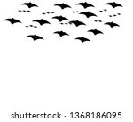 flying bats. halloween... | Shutterstock .eps vector #1368186095