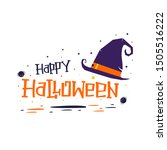 happy halloween text on white... | Shutterstock .eps vector #1505516222