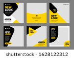 set of editable minimal square... | Shutterstock .eps vector #1628122312