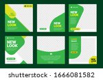 set of editable minimal square... | Shutterstock .eps vector #1666081582