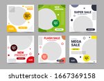 set of editable minimal square... | Shutterstock .eps vector #1667369158