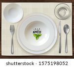 top view table setting. the... | Shutterstock .eps vector #1575198052