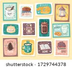 home comfort collection. cozy... | Shutterstock .eps vector #1729744378