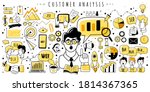 seo web analytics doodles... | Shutterstock .eps vector #1814367365