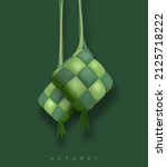 3d realistic hanging green... | Shutterstock .eps vector #2125718222