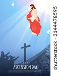 happy ascension day design with ... | Shutterstock .eps vector #2144478595