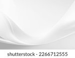 minimal abstract white background with smooth curve, flowing satin waves for backdrop design for product or text over backdrop design.