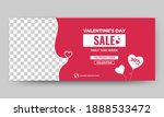 valentine's sale banner... | Shutterstock .eps vector #1888533472