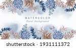 watercolor floral background... | Shutterstock .eps vector #1931111372