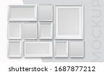 modern realistic empty white... | Shutterstock .eps vector #1687877212