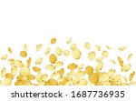 gold coins jump or fall. casino ... | Shutterstock .eps vector #1687736935