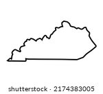 kentucky state map. us state... | Shutterstock .eps vector #2174383005