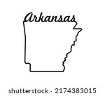 arkansas state map. us state... | Shutterstock .eps vector #2174383015