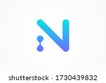 abstract initial letter n logo. ... | Shutterstock .eps vector #1730439832