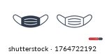 set of protective mask icon.... | Shutterstock .eps vector #1764722192