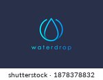 water logo. blue water drop... | Shutterstock .eps vector #1878378832