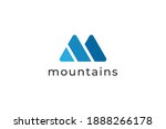 abstract mountain logo. blue... | Shutterstock .eps vector #1888266178