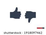 hand thumb up and hand thumb... | Shutterstock .eps vector #1918097462
