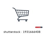 simple shopping cart icon line... | Shutterstock .eps vector #1931666408