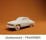 3d old car render isolated background
