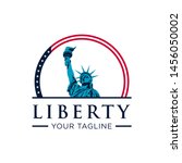 Liberty With American Flag...