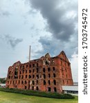 Small photo of VOLGOGRAD, RUSSIA - September, 2019:The Gerhardt's mill, steam mill ruined in WWII during the Battle of Stalingrad