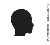 head icon. black silhouette of... | Shutterstock .eps vector #1368838748