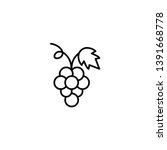 Grapes Fruit Icon Vector...