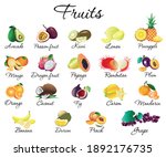fruit icons set vector... | Shutterstock .eps vector #1892176735