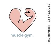 muscular hands for the fitness... | Shutterstock .eps vector #1557137252
