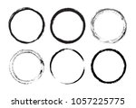 grunge circles set.vector... | Shutterstock .eps vector #1057225775