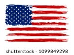 grunge old usa flag.vector... | Shutterstock .eps vector #1099849298
