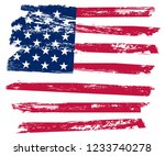 grunge american flag | Shutterstock .eps vector #1233740278