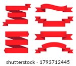 vintage ribbon banners. set of... | Shutterstock .eps vector #1793712445