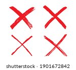grunge letter x.vector cross... | Shutterstock .eps vector #1901672842