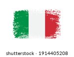 grunge flag of italy.brush... | Shutterstock .eps vector #1914405208