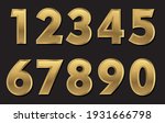 Vector Gold Metallic Numbers...