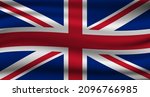 vector wavy flag of united... | Shutterstock .eps vector #2096766985
