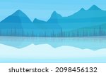 vector nature landscape with... | Shutterstock .eps vector #2098456132