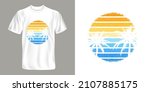 vector retro summer t shirt... | Shutterstock .eps vector #2107885175