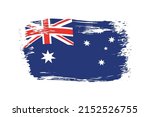 grunge australia flag.brush... | Shutterstock .eps vector #2152526755