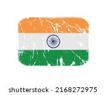 grunge india flag.old flag of... | Shutterstock .eps vector #2168272975