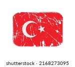 grunge turkey flag.old flag of... | Shutterstock .eps vector #2168273095
