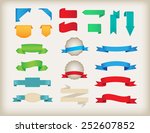 set of ribbons.ribbon banner... | Shutterstock .eps vector #252607852