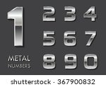Vector Metal Numbers.set Of...