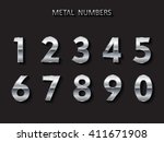 Set Of Metal Numbers.vector...