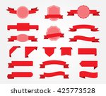 ribbon banner set.red ribbons... | Shutterstock .eps vector #425773528