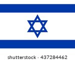 flag of israel. | Shutterstock .eps vector #437284462