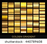 vector set of gold gradients... | Shutterstock .eps vector #440789608